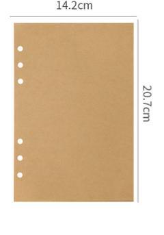Papel en blanco de A5/A6 Kraft