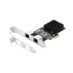 2.5 gbase-t千兆网络适配器，带双2500Mbps 2端口RJ45 PCIe 1x网卡2500mbps realtek 8125b，用于桌面服务器游戏