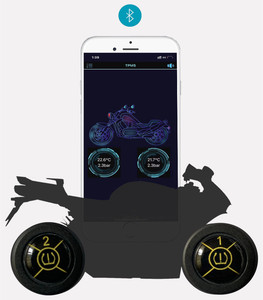 Blue Tooth App Control Giám Sát Áp Suất Lốp Phiên Bản Không Dây Điện Thoại <span class=keywords><strong>TPMS</strong></span> Cho Xe Máy Xe Máy Xe Máy Xe Máy - Product Image 4