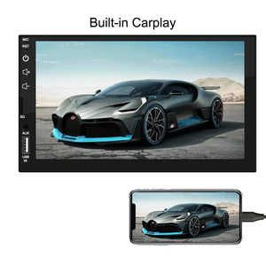 Original fábrica 7 polegada universal full touch screen duplo din rádio do carro mp5 carplay com câmera 7023