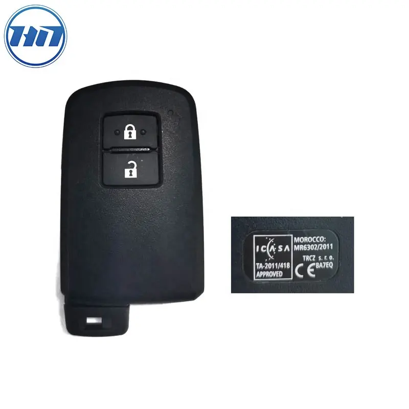 Per Toyota Yaris Auris Auto Chiave Fob Chiave A Distanza di 2 Pulsanti BA7EQ P1 88 DST-AES Chip di 433MHz 89904-0D130 Smart carta di 434MHz