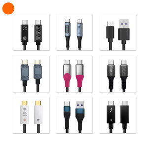 工厂大促销0.5M 1M 2M 240W USB4 8K60HZ 40gdps音视频传输USB C型快速充电数据线 - Product Image 1