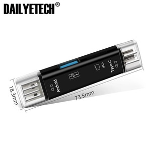 5合1多功能Usb 2.0 C型Usb微型Usb Tf存储卡读卡器OTG读卡器适配器 - Product Image 1