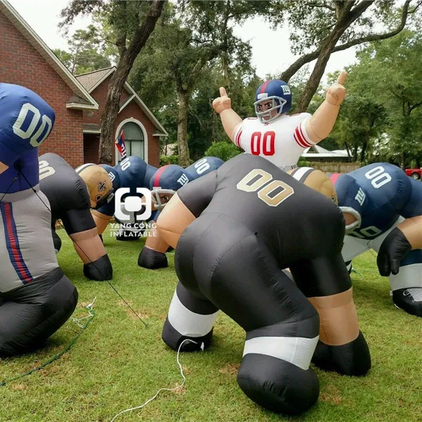 Outdoor Aangepaste Opblaasbare Nfl Football Speler Mascotte Figuren