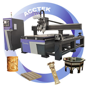High Efficiency <strong>Multi</strong> Spindle <strong>CNC</strong> Wood <strong>Router</strong> <strong>with</strong> <strong>Rotary</strong> Axis Syntec Control for 3D Furniture Carving Cutting - Product Image 1