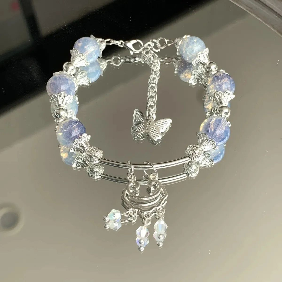 Bracelet carillon vent bleu