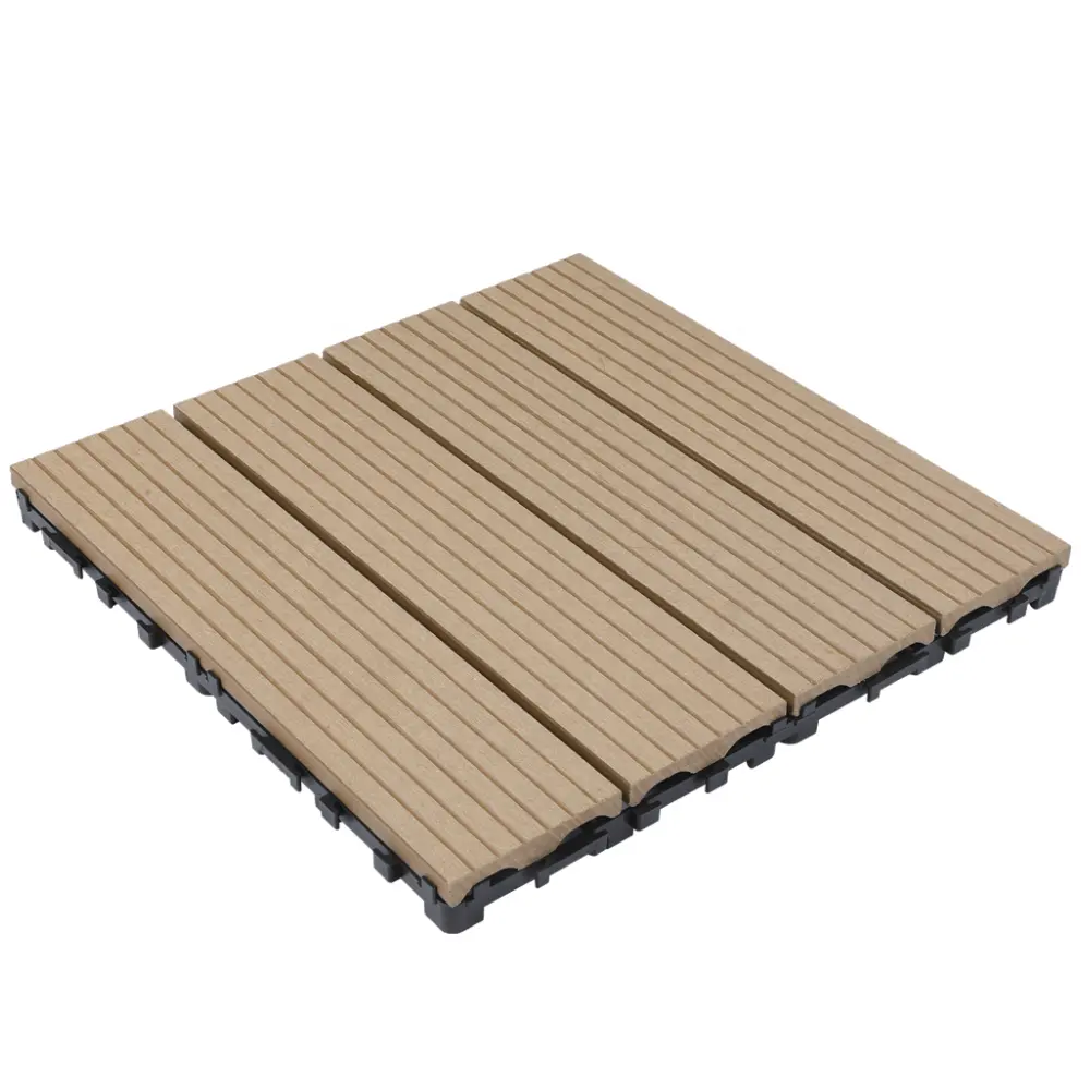 สวนทางเดิน600X600 300X600ราคาถูกคอมโพสิต Decking กระเบื้องดาดฟ้าไม้