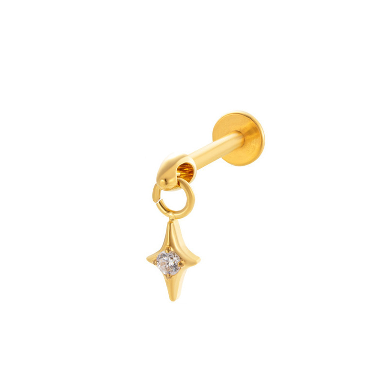 Pendentif étoile à quatre branches en or