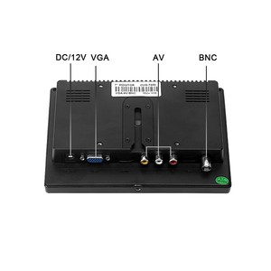 VGA/BNC/AV de entrada de alta luminosidad Cctv pequeño ordenador pantalla táctil 7 pulgadas Lcd Monitor hd