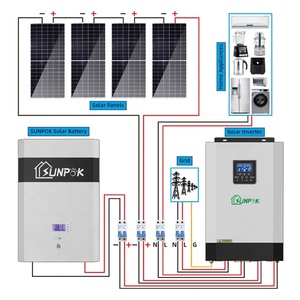 离网太阳能发电系统5kv 3kva 5kw 8kw完整设计混合太阳能电池板完整中国家用太阳能系统 - Product Image 1