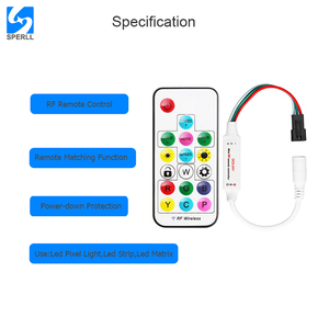 DC5V ~ 24V SP104E LED Pixel Controller LED Licht Dimmer Controller Mini Wireless Fernbedienung