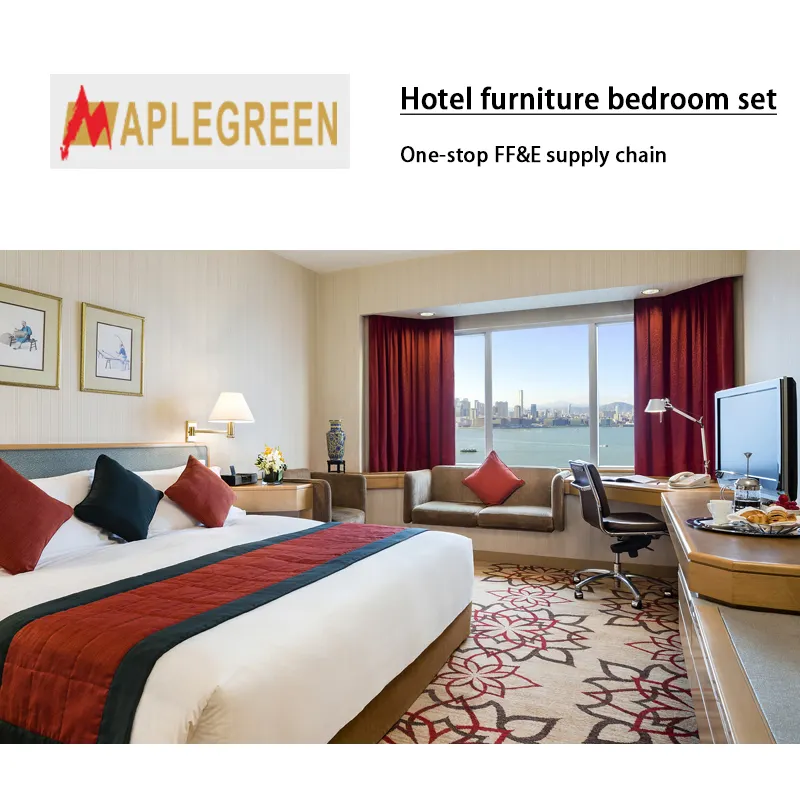 Chambre à coucher d'hôtel 3 étoiles de style britannique personnalisée Mobilier d'hôtel arabe 4 étoiles de luxe moderne et confortable