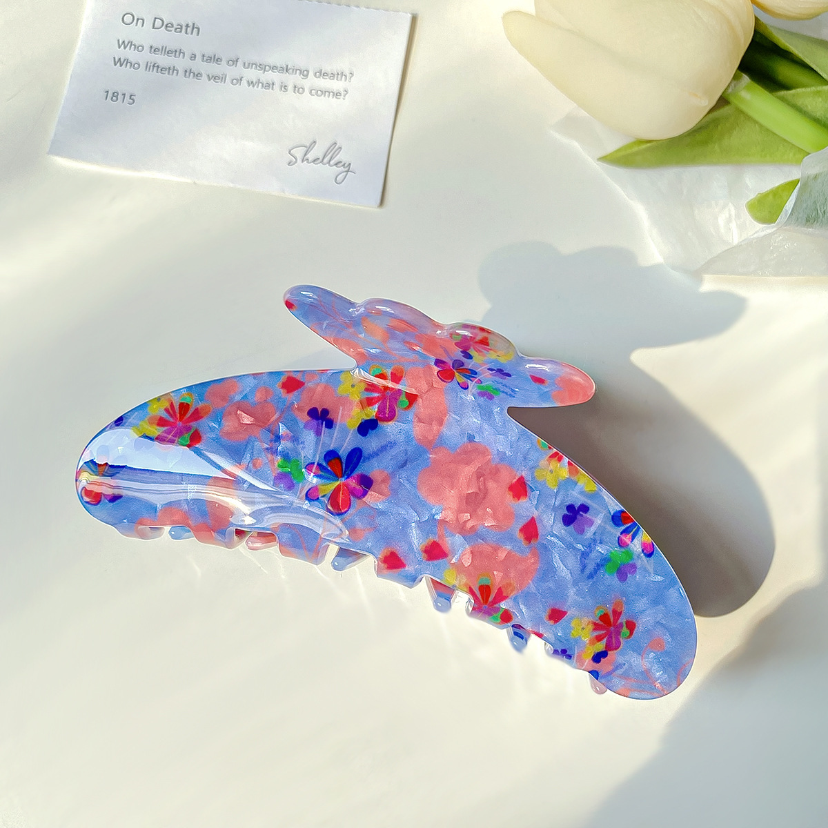 Light Blue Multicolor Floral