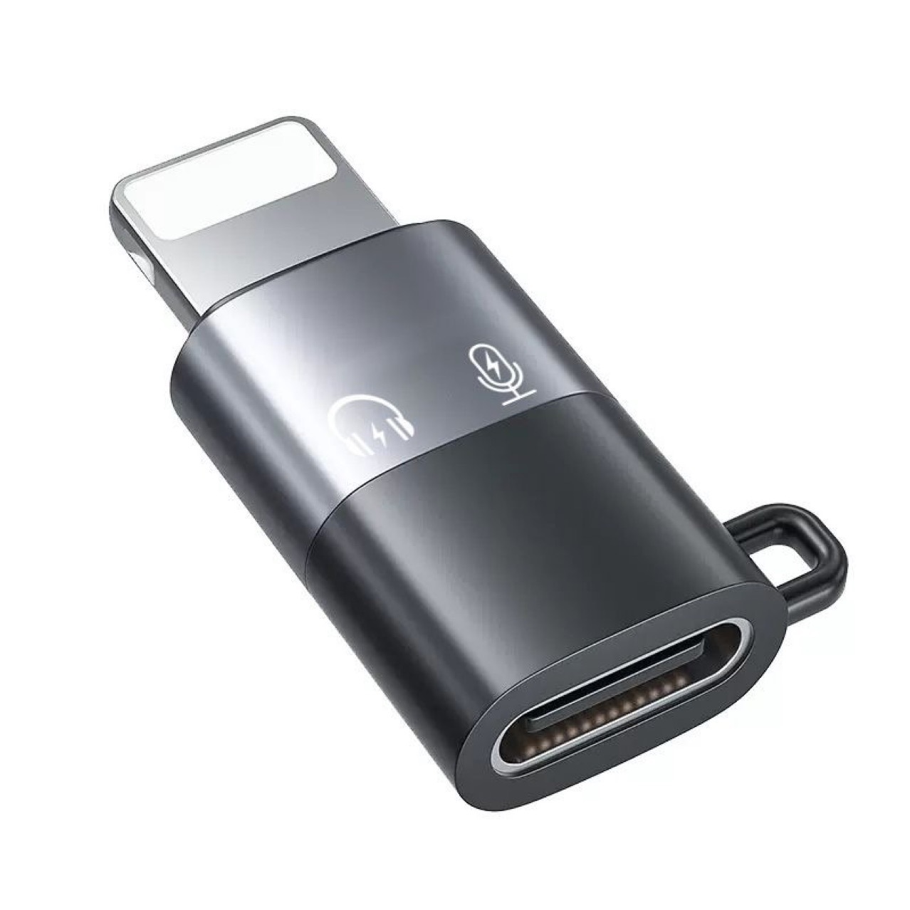 Black+Lightning Male to USB-C Female