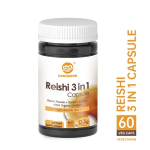 Ganoherb OEM/ODM 3-in-1 <span class=keywords><strong>Ganoderma</strong></span> <span class=keywords><strong>lucidum</strong></span> chiết xuất thảo dược Reishi Nấm viên nang Top Grade nhân tạo trồng trong một chai - Product Image 2