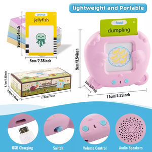 2023 Early Educational Intelligent Baby Children's Kids <strong>Bilingual</strong> Speech Therapy <strong>Toys</strong> Talking Flash Cards Learning Machine <strong>Toys</strong>