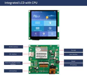 Pantalla LCD cuadrada de 4 pulgadas Panel táctil Módulo TFT serie UART inteligente 480*480 Software de pantalla LCD HMI Pantalla TFT pequeña