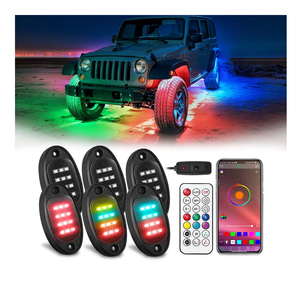Sistemi di illuminazione automatica impermeabili LED luci Rock Multi colore a caccia di luci al Neon Kit lampade RGB Rock App/telecomando - Product Image 1