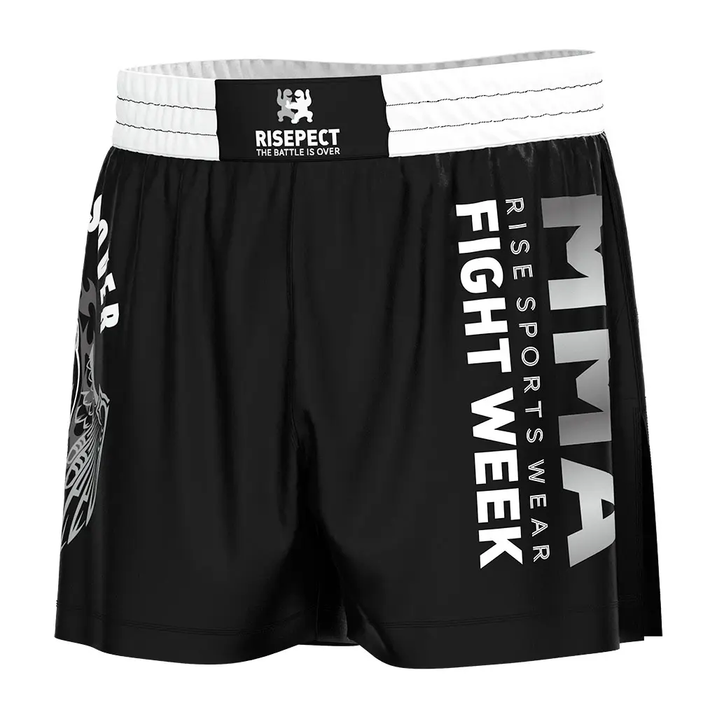 Özel Logo Odm yüceltilmiş erkekler boxer giyim crossfit boks spor BJJ şort Nogi çatallı mücadele kısa Jiujitsu şort bölünmüş Mma