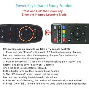 G10 akıllı ses uzaktan kumanda 2.4G RF kablosuz hava fare jiroskop X96 mini H96 MAX A95X F3 Android TV kutusu - Product Image 4