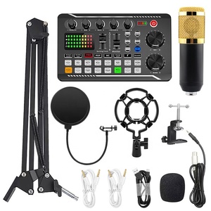 Tarjeta de sonido portátil Kits de micrófono F998 BM800 Set Mezclador de estudio Transmisión en vivo 16 Efectos de sonido Grabación Consola de mezcla de sonido - Product Image 3