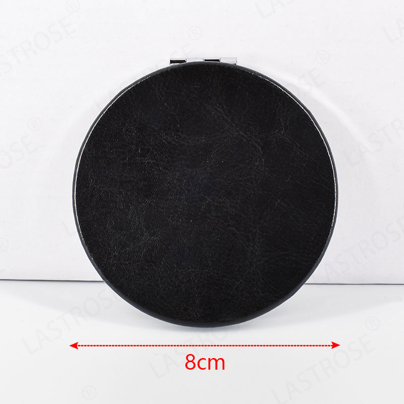 8cm black round mirror