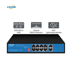 Brand New <strong>8</strong> <strong>Port</strong> <strong>Switch</strong> 2 Uplink Network <strong>Switches</strong> with Watchdog and VLAN Function Poe <strong>Switch</strong> - Product Image 6