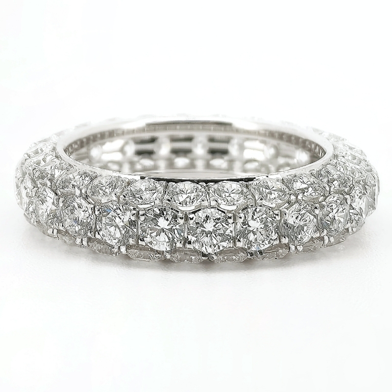 Anillo de diamantes de laboratorio de 14 quilates
