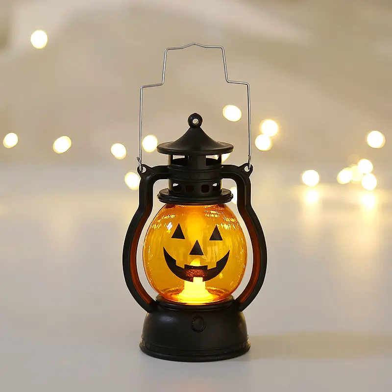 Retro colgante Halloween Jack-O-Lantern Halloween calabaza linterna LED de luz de la noche de las linternas