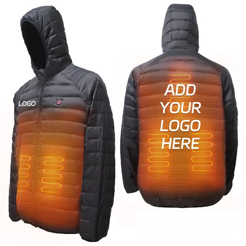 Jaket pemanas bertenaga baterai jaket pemanas untuk memancing luar ruangan musim dingin untuk wanita pria jaket pemanas baterai sendiri dengan App