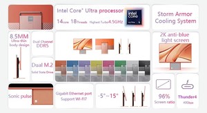 新規23.8 27インチ1台のコンピュータコアI5 I7 I9 DDR5 SSD IPS LEDビジネスオフィスゲームモノブロックAIOデスクトップPCセットベアボーン - Product Image 5