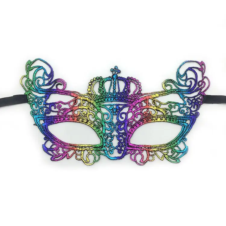 Maschera in maschera per le donne maschera per gli occhi in pizzo veneziano per la festa Prom Ball Costume Mardi Gras Butterfly Costume accessorio colorato