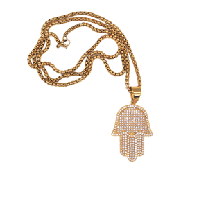 Fatima Palm kolye kadınlar/erkekler David yıldız kolye klasik rahat takı mutlu Hanukkah Judaica hediye dini - Product Image 2