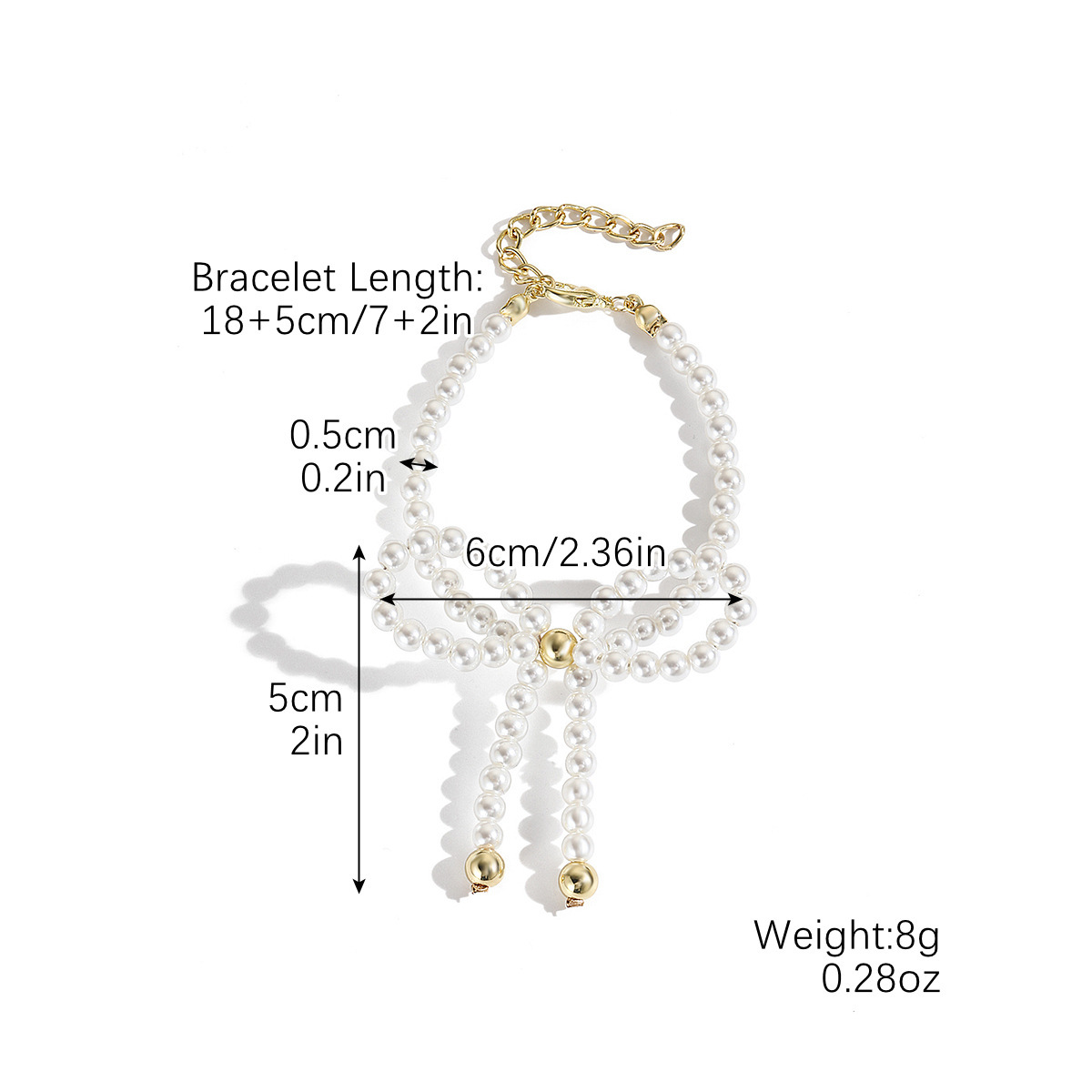 Bracelet de perles en or S2404-20