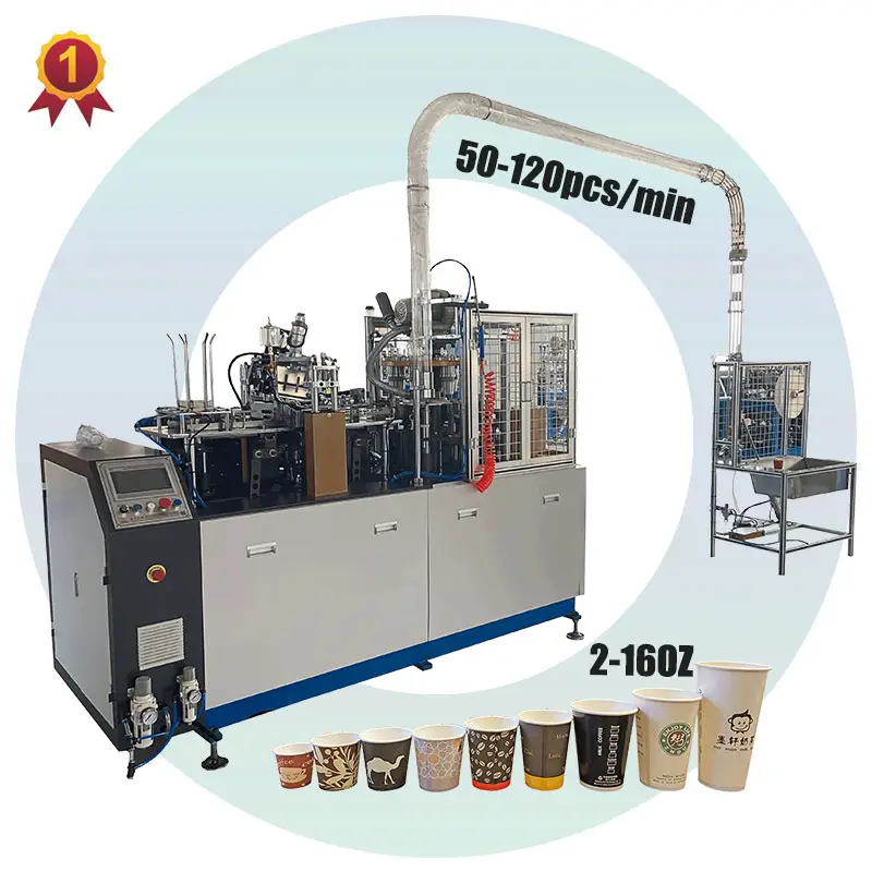 Kleine herstellung automatisch einweg-kaffeebecher aus papier formherstellungsmaschine preis mit becherdruckmaschine