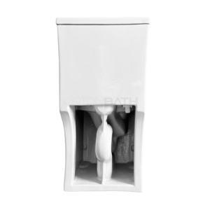 ORTONBATH Siphon Jet Flush <strong>Toilet</strong> With Elongated One Piece Bowl Dual 1.1/1.28 <strong>GPF</strong> and Slow Soft Close Seat INODOROS