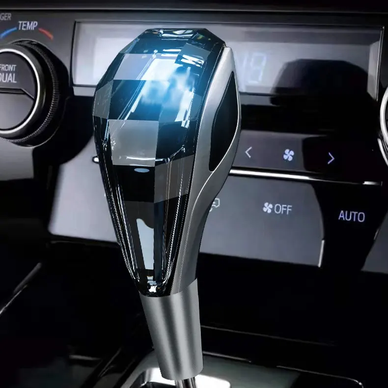 Tinh thể Shift knobs cảm ứng kích hoạt siêu LED ánh sáng chiếu sáng bánh Knob phù hợp cho hầu hết các xe ô tô không có nút hoạt động Shifter