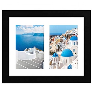 กรอบไม้8x10สีดำพร้อมช่อง4x6สองช่องเหมาะสำหรับการจับแพะชนแกะรูปภาพตกแต่งกรอบติดผนัง - Product Image 2