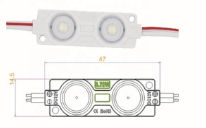 小型2LEDモジュール0.72ワット12V DCストリップ5000K明るいLEDビジネスサイン広告ライトボックスレターストア装飾 - Product Image 3