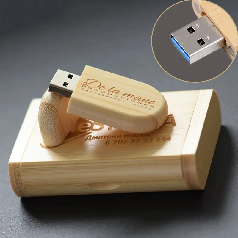 USB 3.0 Key 32 Gb 128Gb Hộp Bao Bì Số Lượng Lớn Giá Rẻ Bán Buôn 8Gb Thẻ Logo Bằng Gỗ Tùy Chỉnh Usb Ổ Đĩa Flash