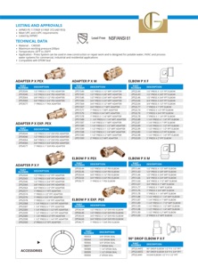 อะแดปเตอร์ข้อต่อทองเหลืองแบบกด x PEX B 3/4 1/2 1ชิ้น - Product Image 3