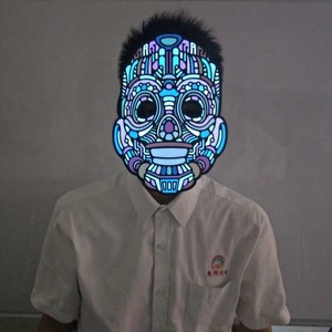 มาใหม่คอสเพลย์ควบคุมเสียงหน้ากากLedหน้ากากใบหน้าเต็มรูปแบบหน้ากากสำหรับปาร์ตี้ฮาโลวีน - Product Image 5