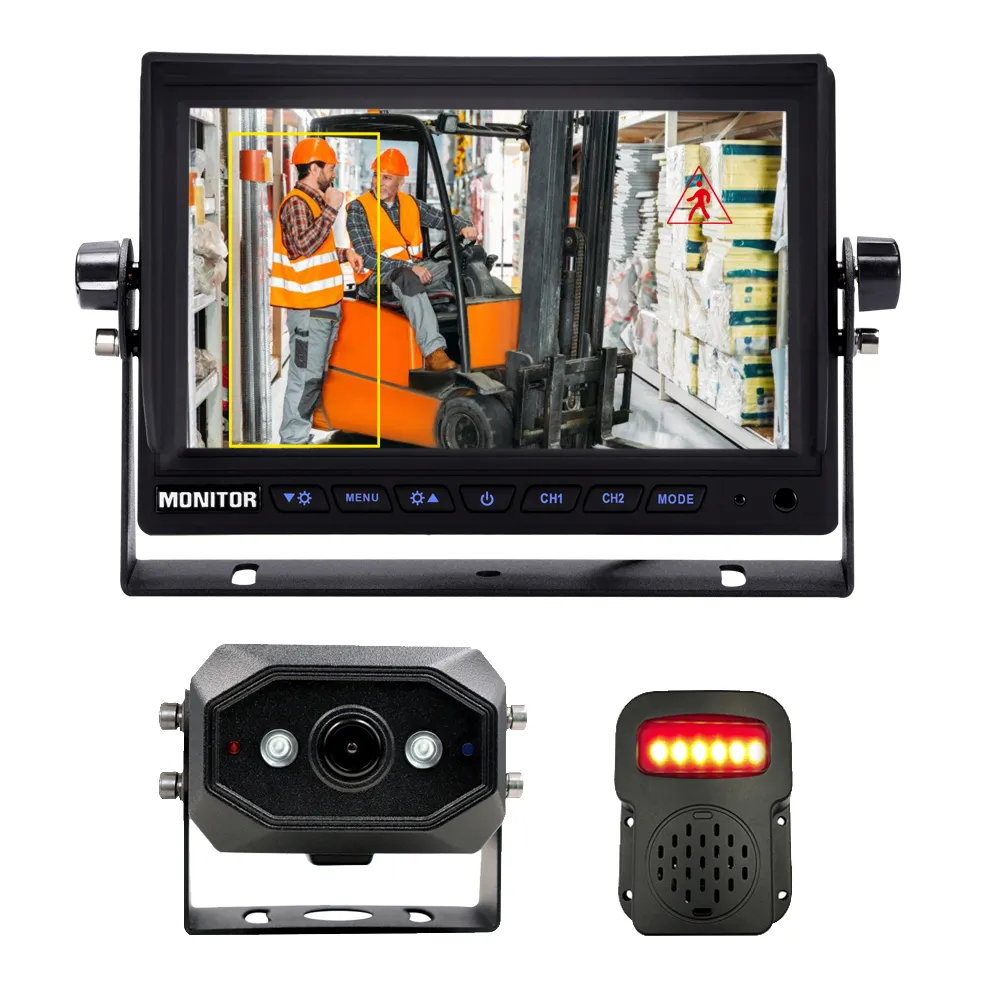 Forklift veya kamyon için AI yaya algılama 7 ''BSD kamera sistemi