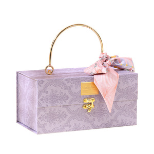 Caja de regalo para salgados, caja con carpeta de archivos, cajas de papel recubiertas, cinta de satén con cinta de mango - Product Image 1