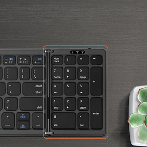 ミニキーボード数字キーパッド折りたたみ式ワイヤレスフルサイズ超スリムキーボードスペイン旅行折りたたみキーボードタブレット用ラップトップ - Product Image 3