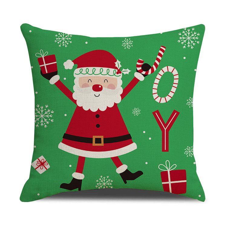 New Style Home Decor Christmas Day Pillow Case Factory Direct Sale Linen Cushion Cover
