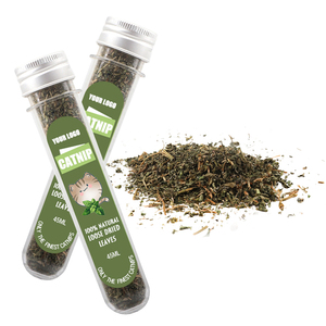 Hoja de hierba gatera seca de alta calidad de etiqueta privada en botella de 45ml Sin aditivos Seguro para gatos Comer hierba gatera natural - Product Image 1