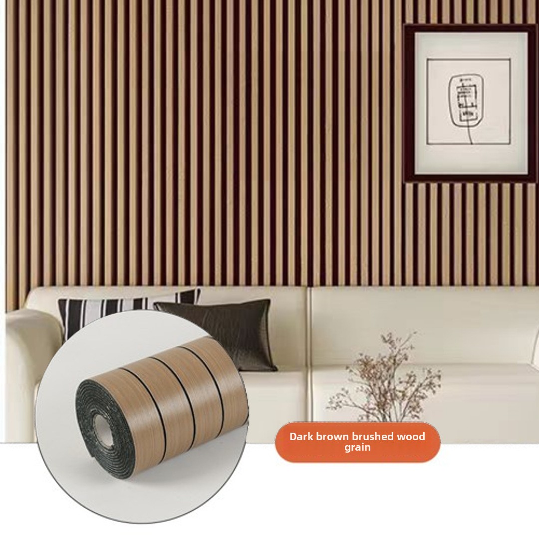 Thickened - dark brown brushed wood grain MW604