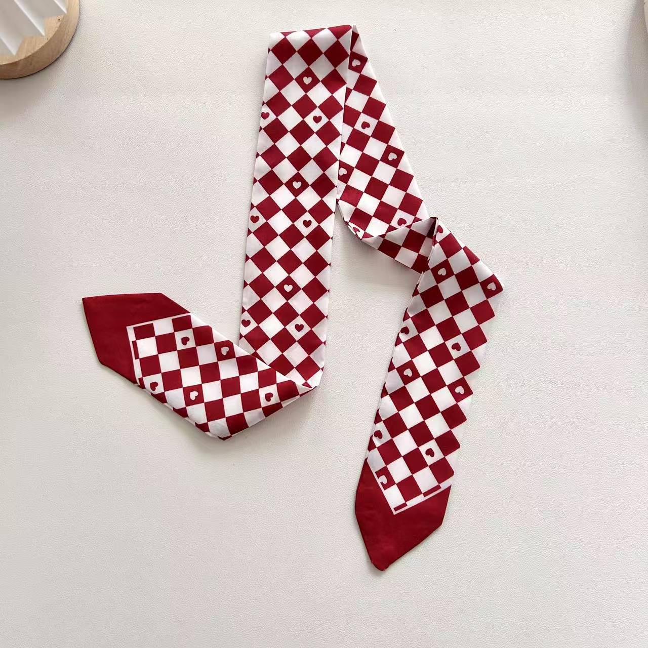 Red and white plaid