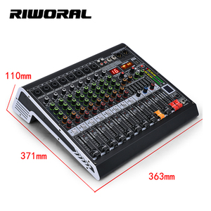 Mezclador de interfaz Digital de Audio MC8 con potencia fantasma de 48V, mezclador de potencia de Audio de 8 canales